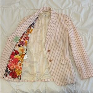 Vintage Women’s Paul Smith Light Pink Striped Blazer Jacket Size 42 (US 6)
